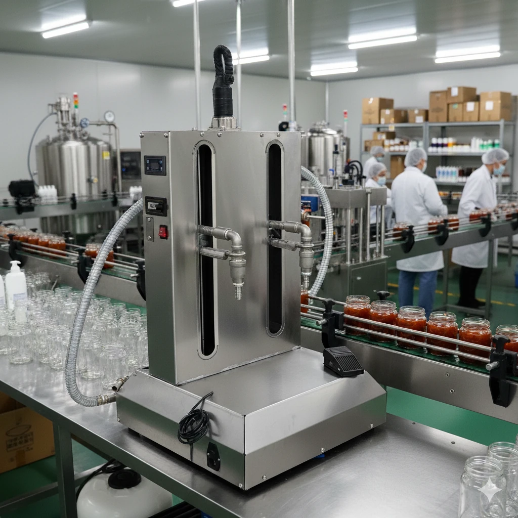  Candes CAN-YD6100 Kompresörsüz 2 Nozullu Yoğun Sıvı Dolum Makinesi